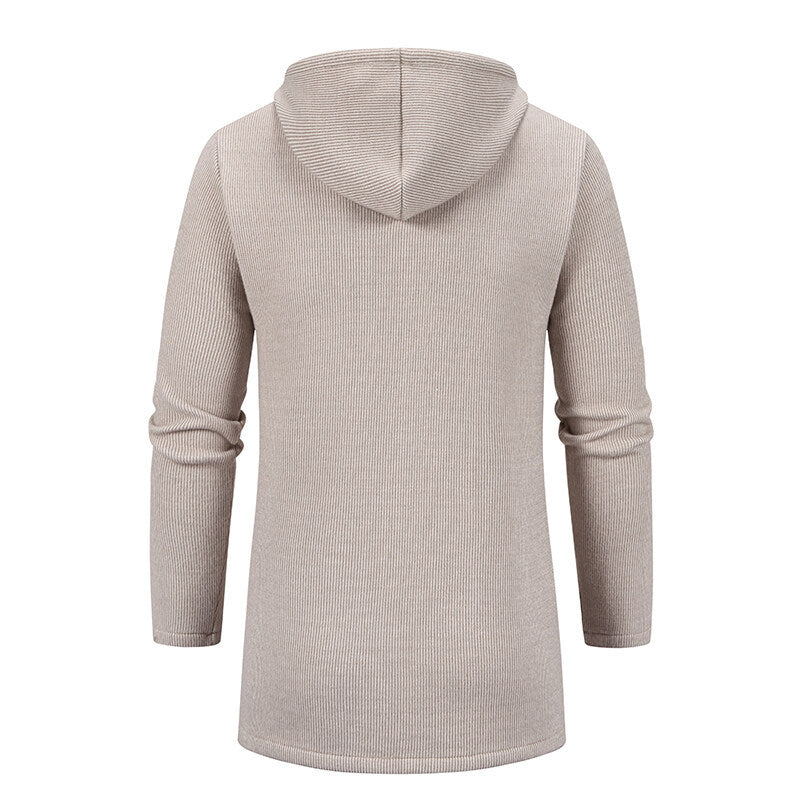 Herren urbane Kombination aus eleganter Jacke mit Kapuze und schickem Reißverschluss Drune