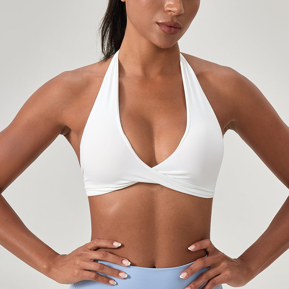 Damen Sportlicher Triangel-Bikini Oberteil mit verstellbaren Trägern und nahtlosem Design Drune