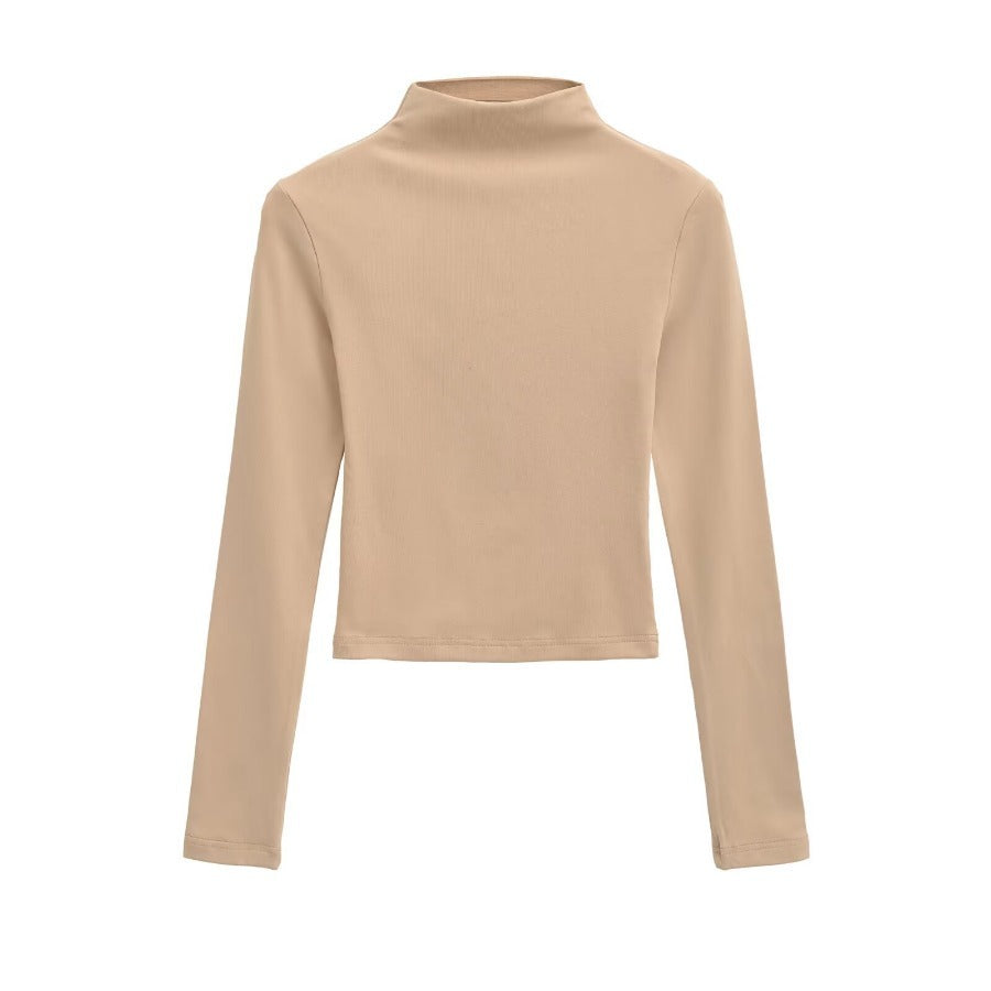 Damen Langarm-Rollkragenpullover Drune