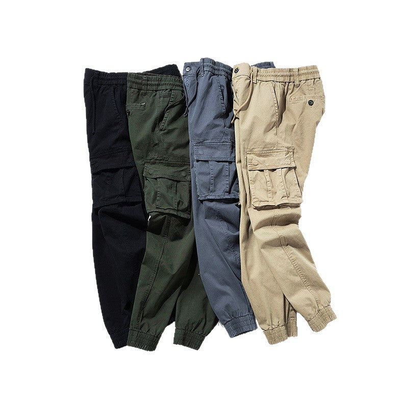 Herren Urban‑Utility Relaxed‑Fit Cargo‑Jogginghose mit Tunnelzug und Mehrfach‑Taschen Drune