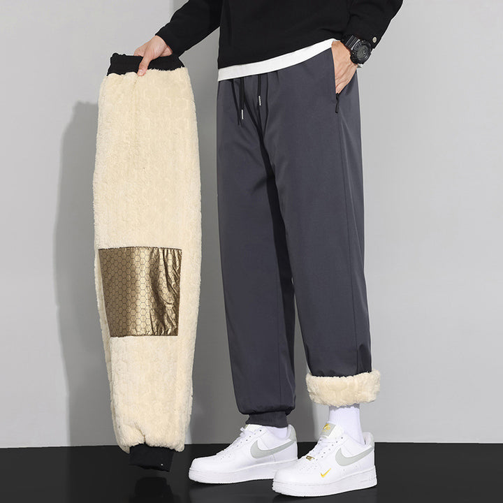 Herren Modische Fleece-Hose mit praktischem Kordelzug