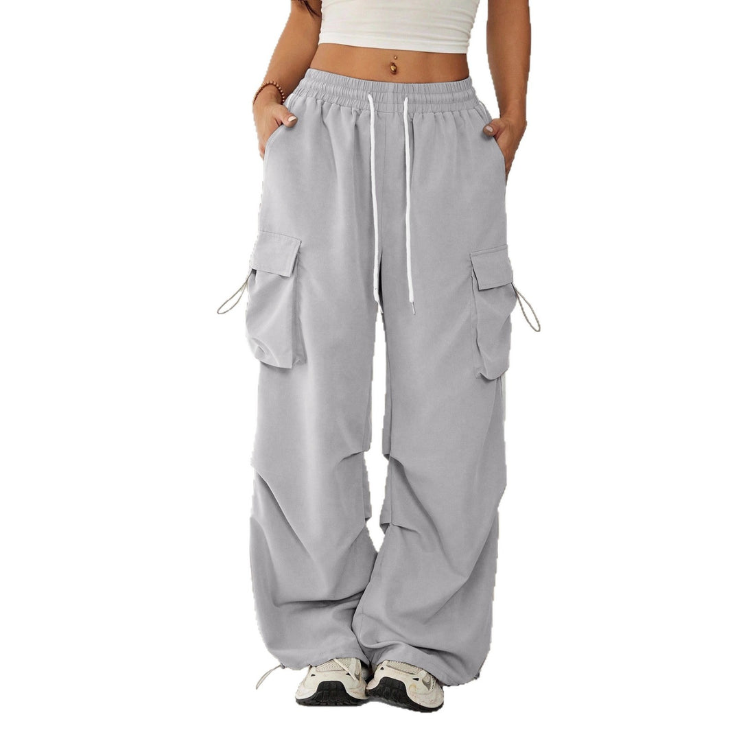 Damen Cargo-Hose mit seitlichen Taschen und elastischem Bund Drune