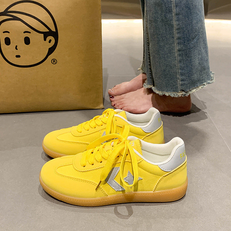 Damen nan leichte Retro-Sneaker mit gepolstertem Komfortfußbett, flexibler Gummisohle und reflektierenden Details Drune