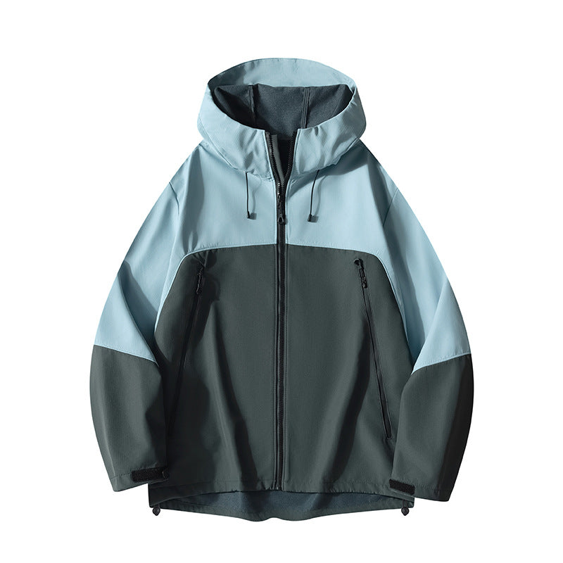 Herren Hybrid-Softshelljacke mit Kapuze, atmungsaktivem Fleece-Innenfutter & verdeckten Reißverschlusstaschen Drune