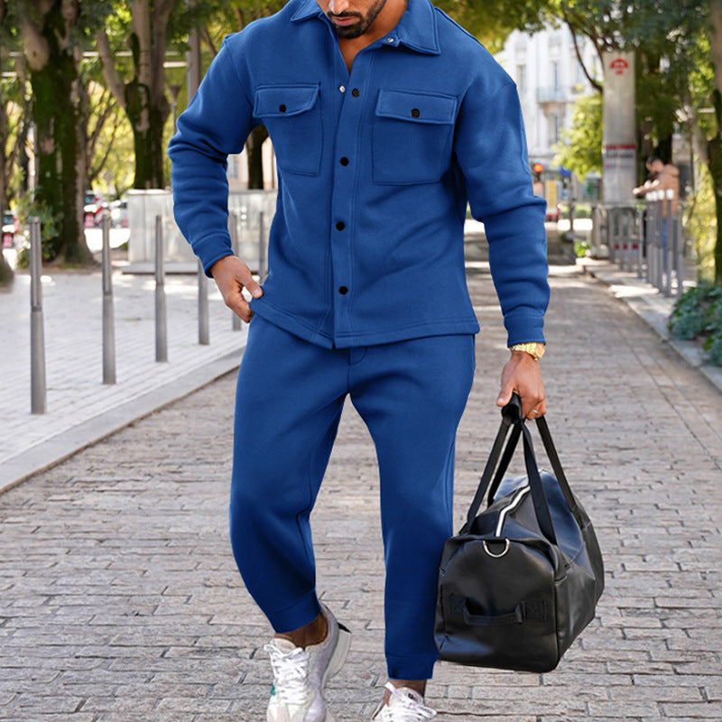Herren Freizeitjacke mit aufgesetzten Taschen und bequemen Bund Drune