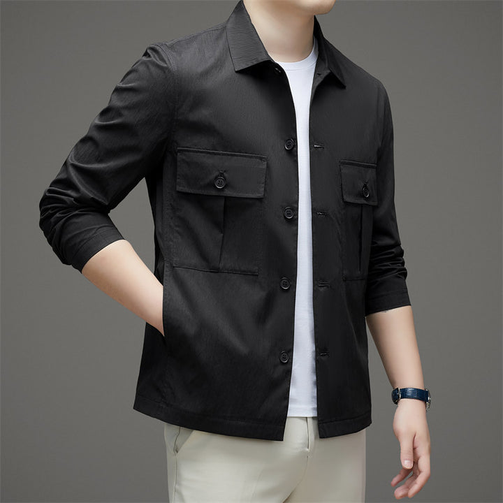 Herren leichte Utility-Jacke mit modernen Taschen Drune