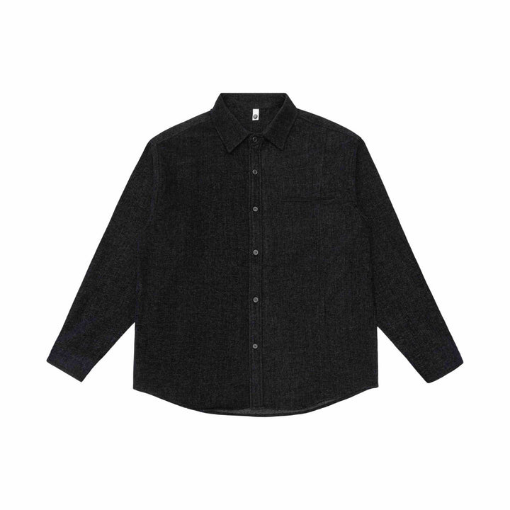 Herren Overshirt-Jacke aus strukturiertem Wollmix mit Brusttasche Drune