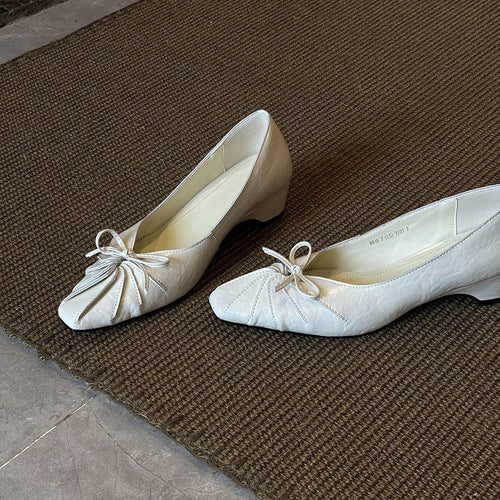 Damen elegante Ballerinas mit raffiniertem Faltendesign und bequemer Innensohle Drune