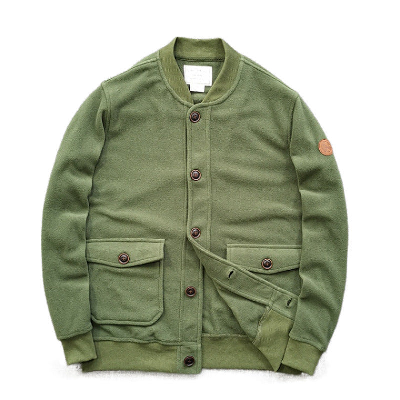 Damen lässige Sweatjacke mit Knopfleiste und praktischen Taschen Drune