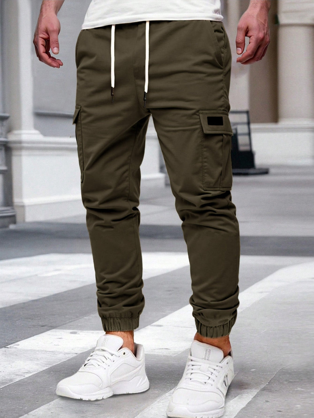 Herren Cargo-Hose mit elastischem Bund und multifunktionalen Taschen Drune