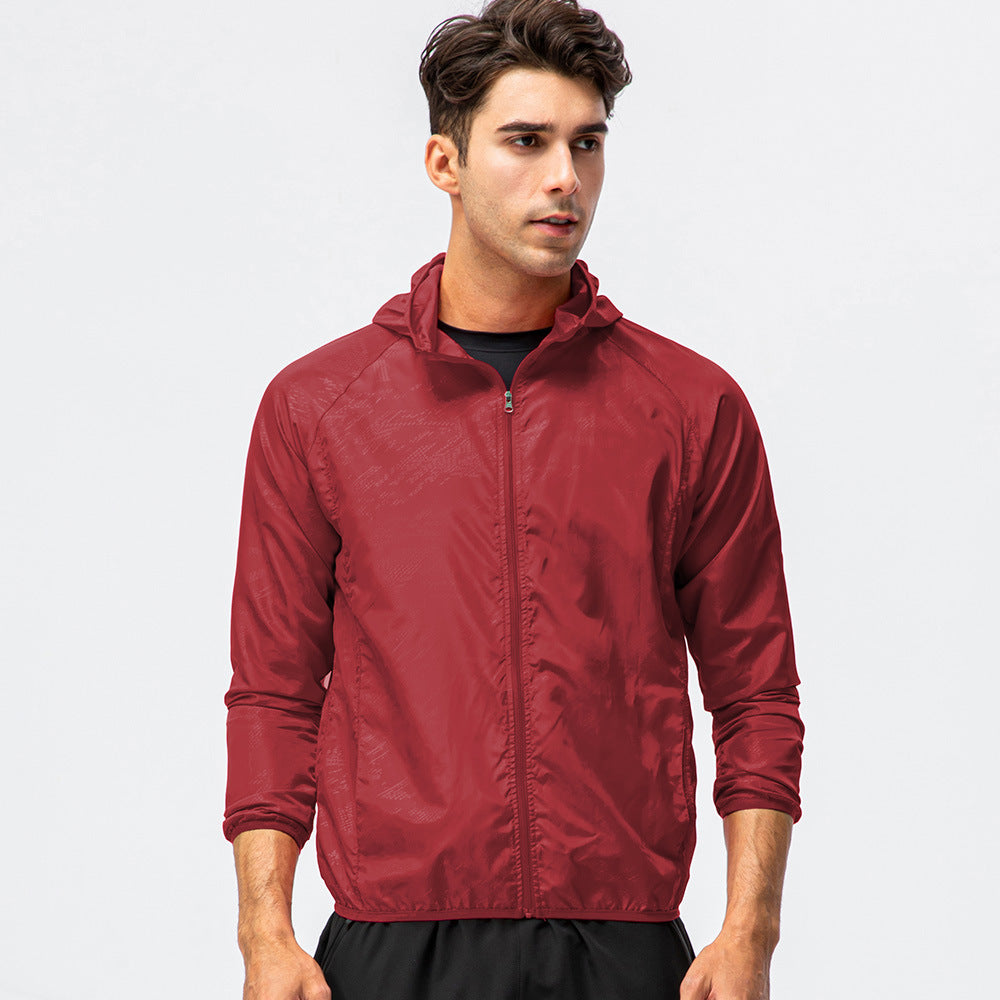 Herren leichte Laufjacke mit atmungsaktiven Eigenschaften und reflektierendem Design Drune
