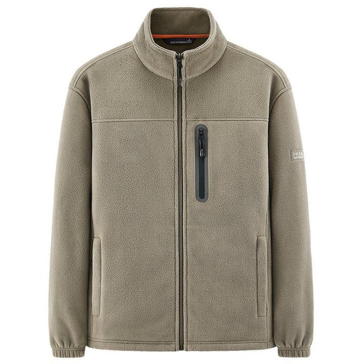 Herren Weiche Fleecejacke mit hohem Kragen Drune