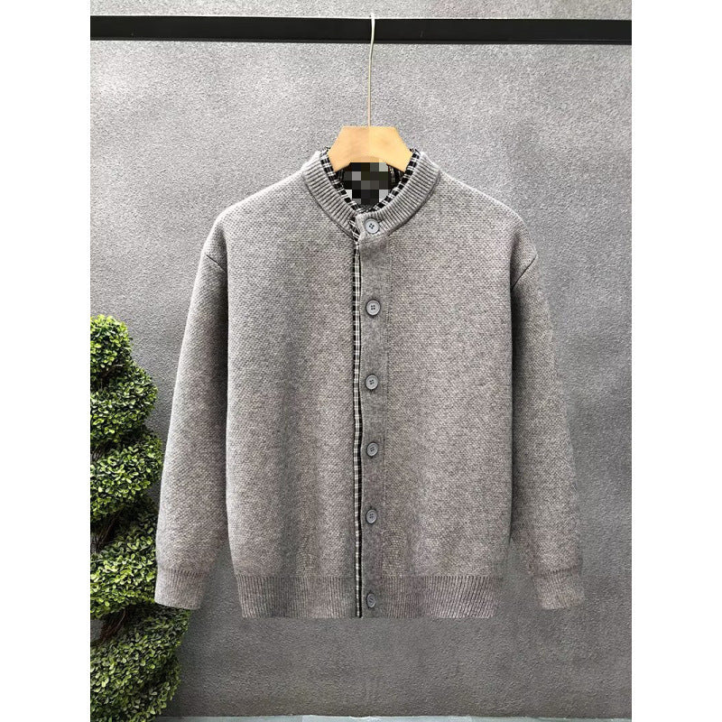 Herren Sweaterjacke mit Stehkragen Drune