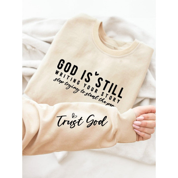 Damen Sweatshirt mit inspirierendem Schriftzug und weichem Material Drune