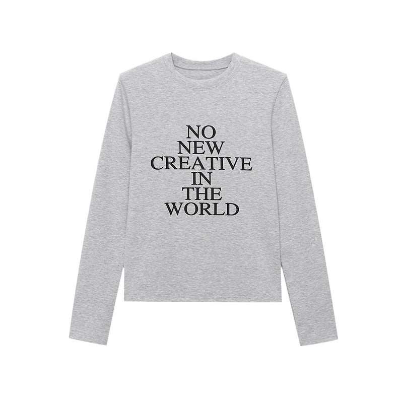 Damen Langarmshirt mit kreativem Aufdruck und modischem Schnitt Drune