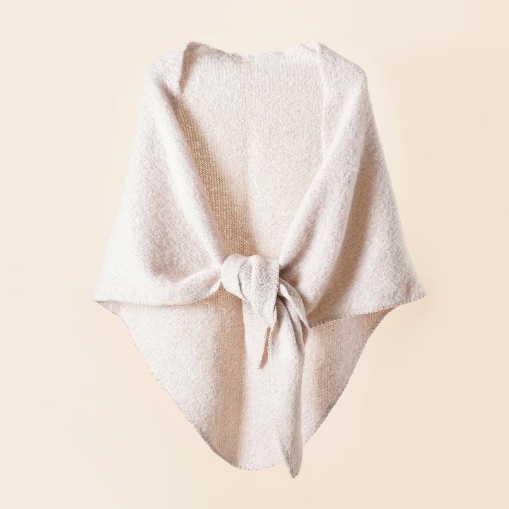 Damen Kuscheliger Wickelponcho mit modernen Fransen und elegantem Design Drune