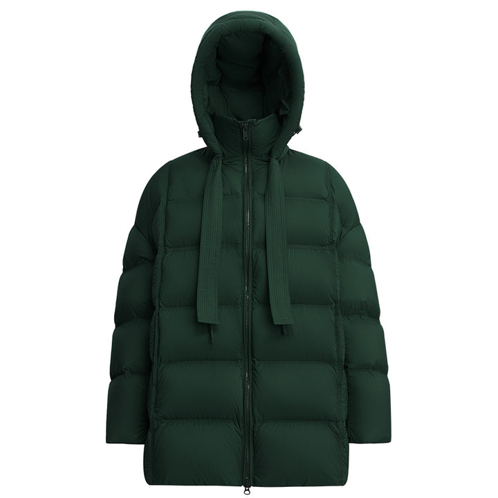 Damen Steppige wärmende Daunenjacke mit Kapuze und weiter Silhouette Drune