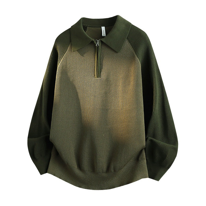 Herren Sportlicher Pullover mit Kragen Drune