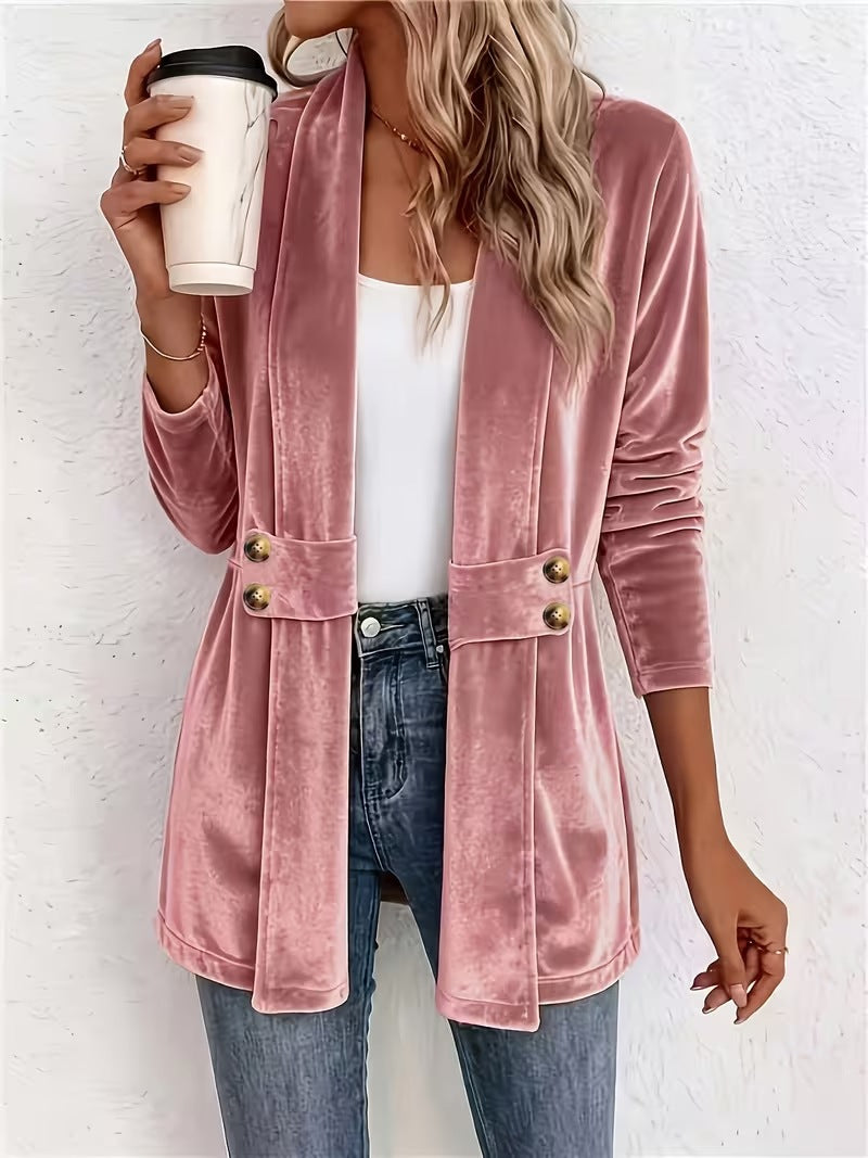Damen Eleganter Velvet-Blazer Drune