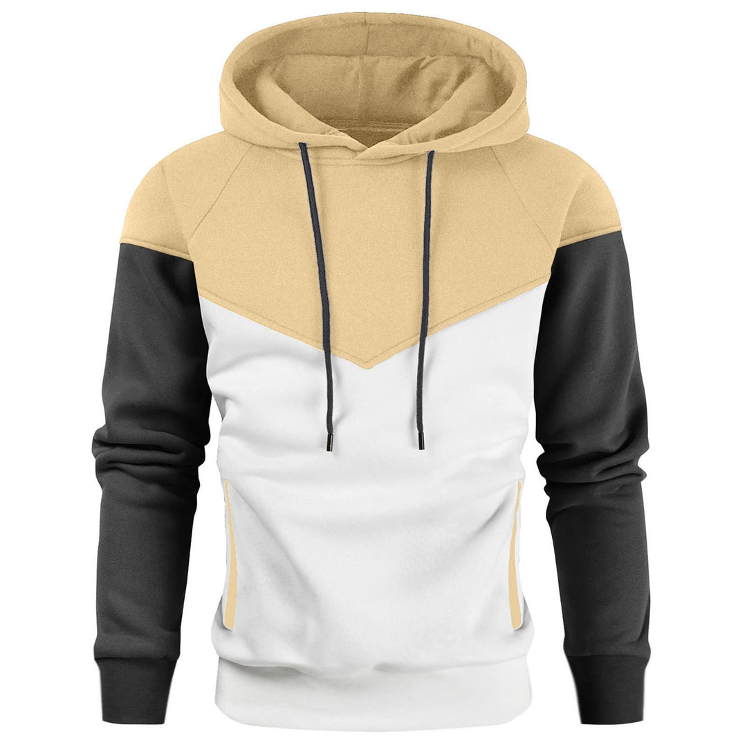 Herren modischer Hoodie mit innovativem Patchwork-Design Drune