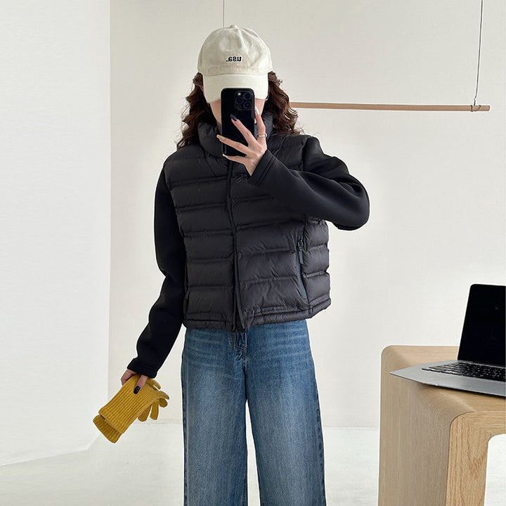 Damen Funktionale Pufferjacke mit Taschen und hohem Kragen Drune