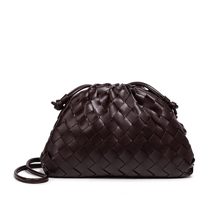 Drune | Leder Umhängetasche für Damen - Minimalistische Gewebte Tasche