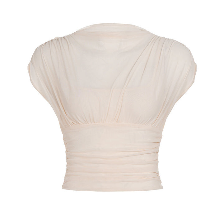 Damen Elegantes Shirt mit Raffung und weichem Stoff Drune