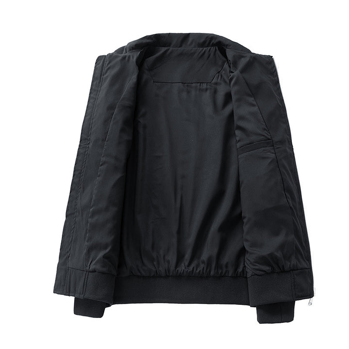 Herren Leichte Oversize-Bomberjacke aus winddichtem Nylon mit Reißverschluss, Brusttasche und Rippbündchen Drune