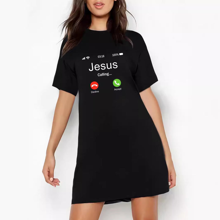 Damen Oversized T-Shirt mit inspirierendem Schriftzug und auffälligem Grafikdesign Drune