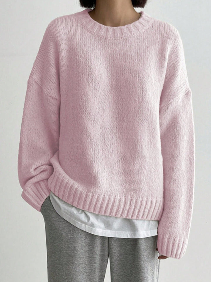 Drune | Pullover - Damen Herbst Oversized Rundhals Strickpullover