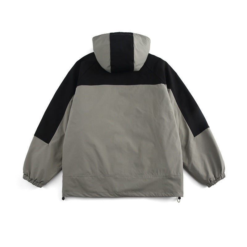 Unisex Boxy-Technical Kapuzenjacke mit Raglanärmeln, wasserabweisender Shell und Kordelzugsaum Drune
