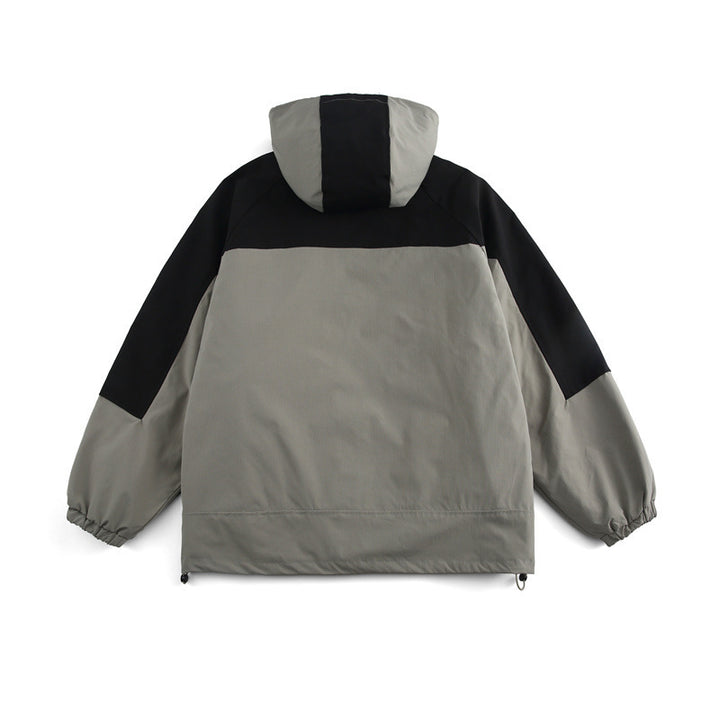 Unisex Boxy-Technical Kapuzenjacke mit Raglanärmeln, wasserabweisender Shell und Kordelzugsaum Drune