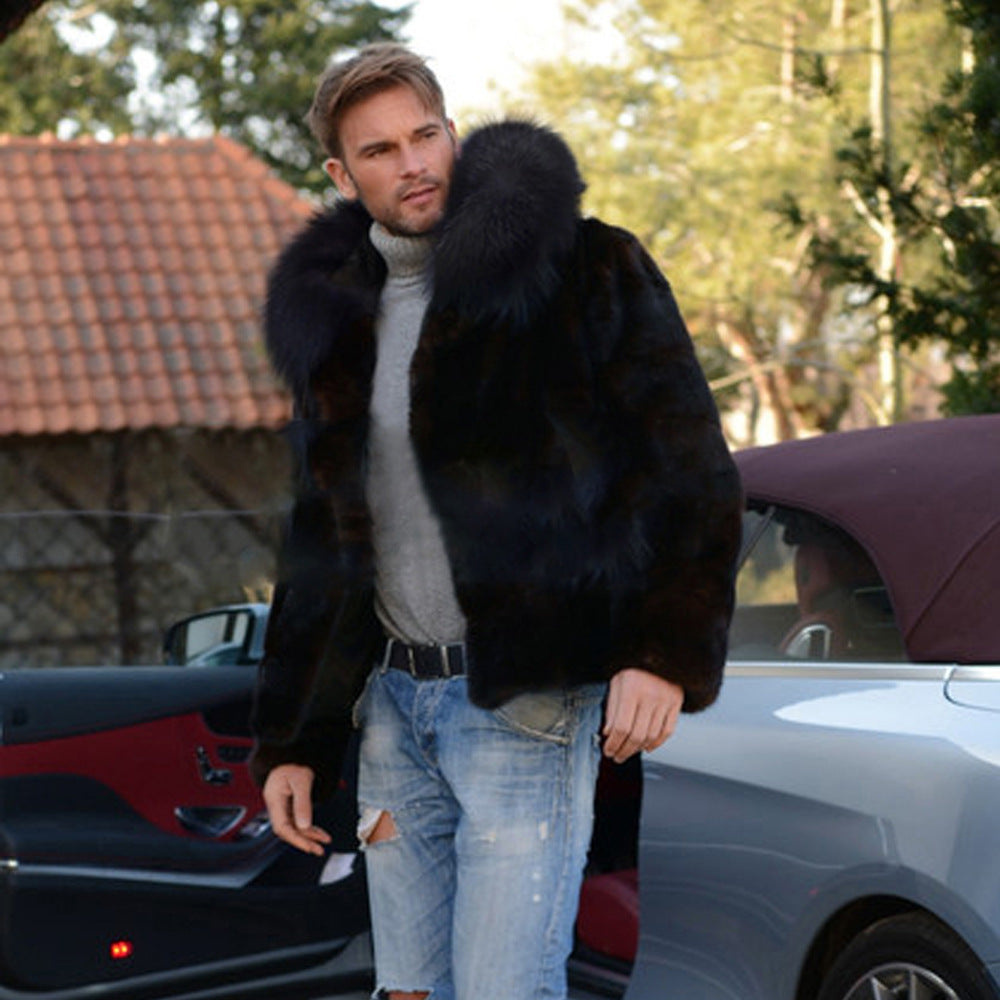 Herren Kunstfelljacke Drune