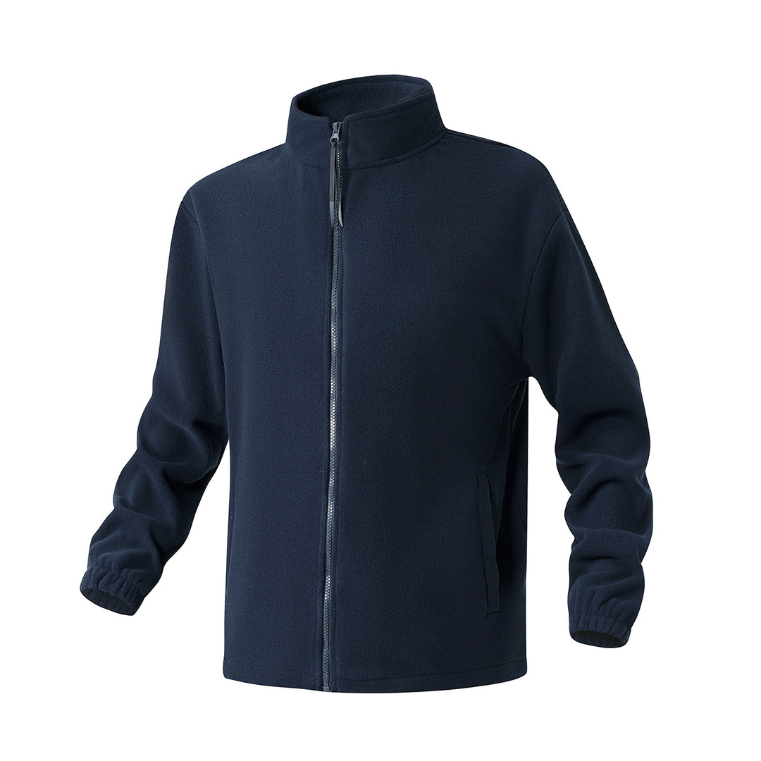 Herren Fleecejacke mit Stehkragen, durchgehendem Reißverschluss und elastischen Bündchen Drune