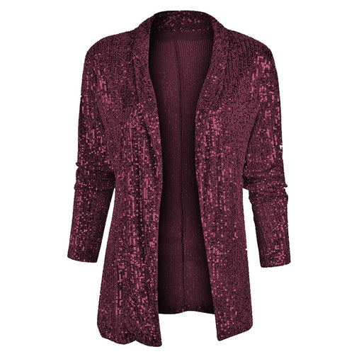 Damen Glamouröser Pailletten-Blazer Drune