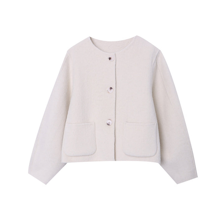 Damen weiche und modische Strickjacke mit klassischen Knopfdetails Drune