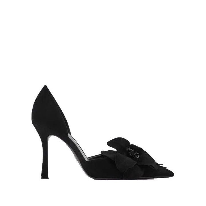 Damen elegante Spitze Pumps mit floralem Design Drune