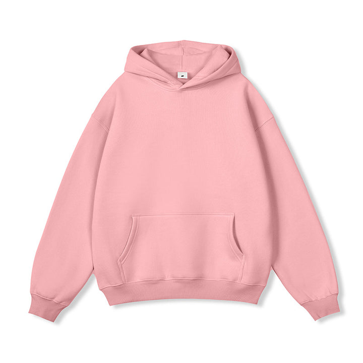 Unisex Oversize-Kapuzenpullover aus Baumwollmix mit Kängurutasche und gerippten Bündchen Drune