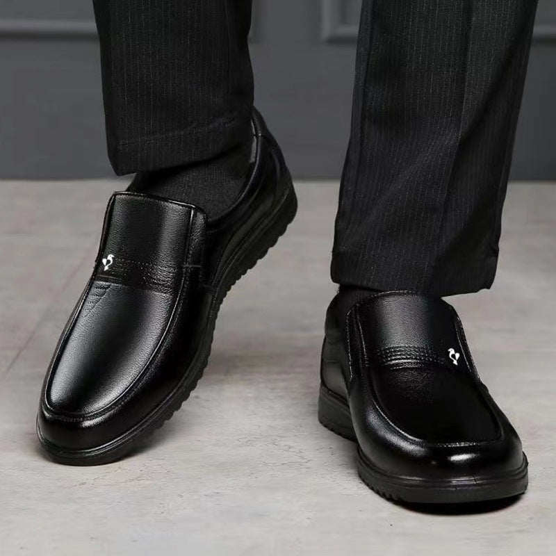 Herren Elegante und bequeme Slip-On Schuhe aus hochwertigem Leder mit rutschfester Sohle Drune