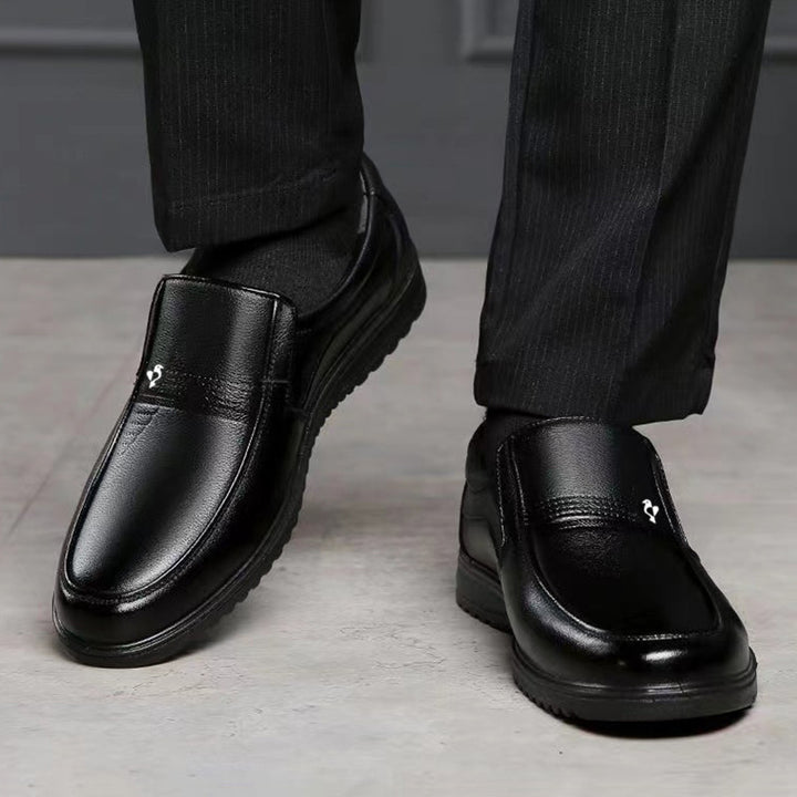 Herren Elegante und bequeme Slip-On Schuhe aus hochwertigem Leder mit rutschfester Sohle Drune