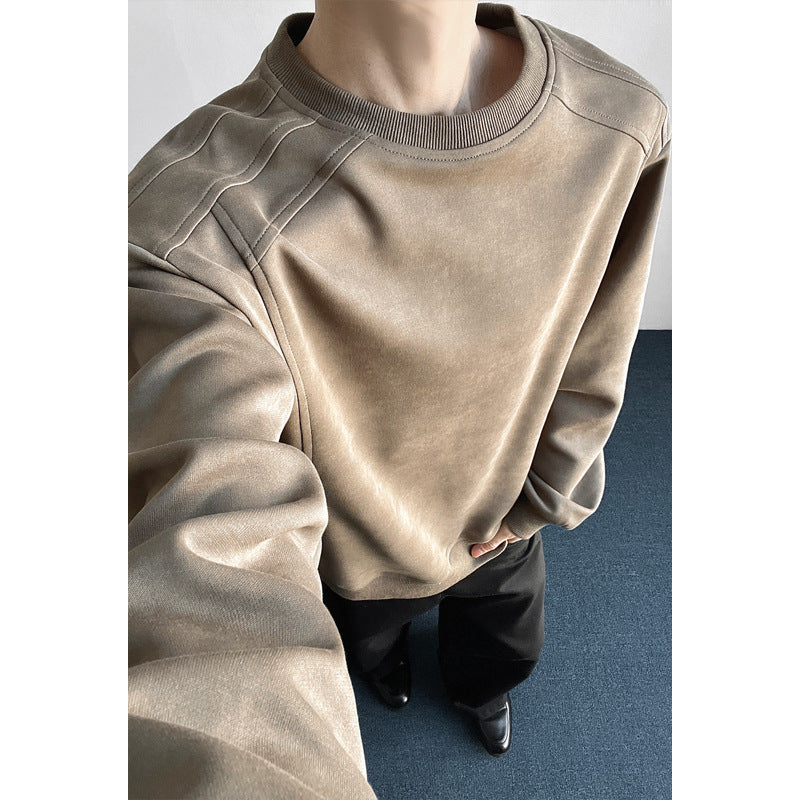 Herren Modischer Sweatshirt mit praktischem Schultergurt Drune