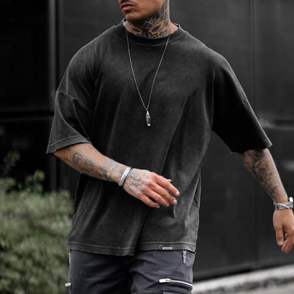 Herren gesticktes T-Shirt mit oversized Schnitt Drune