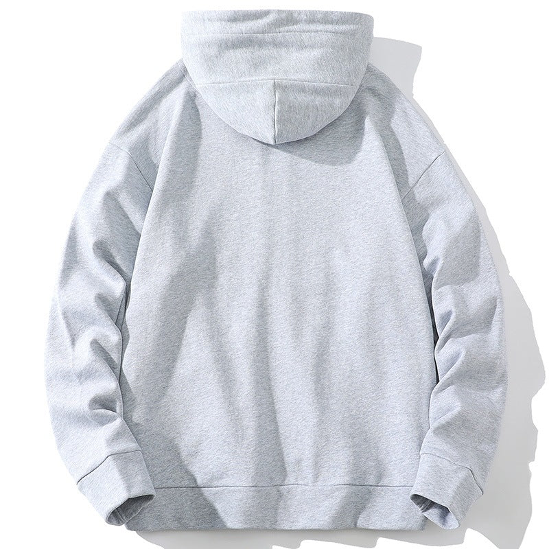 Unisex Oversize Kapuzen-Zipjacke aus weichem Fleece mit durchgehendem Reißverschluss und Eingrifftaschen Drune