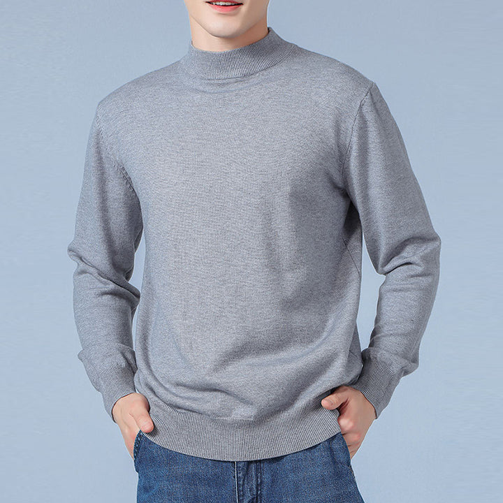 Herren Feiner Mockneck-Pullover aus hochwertigem Feinstrick mit gerippten Abschlüssen Drune