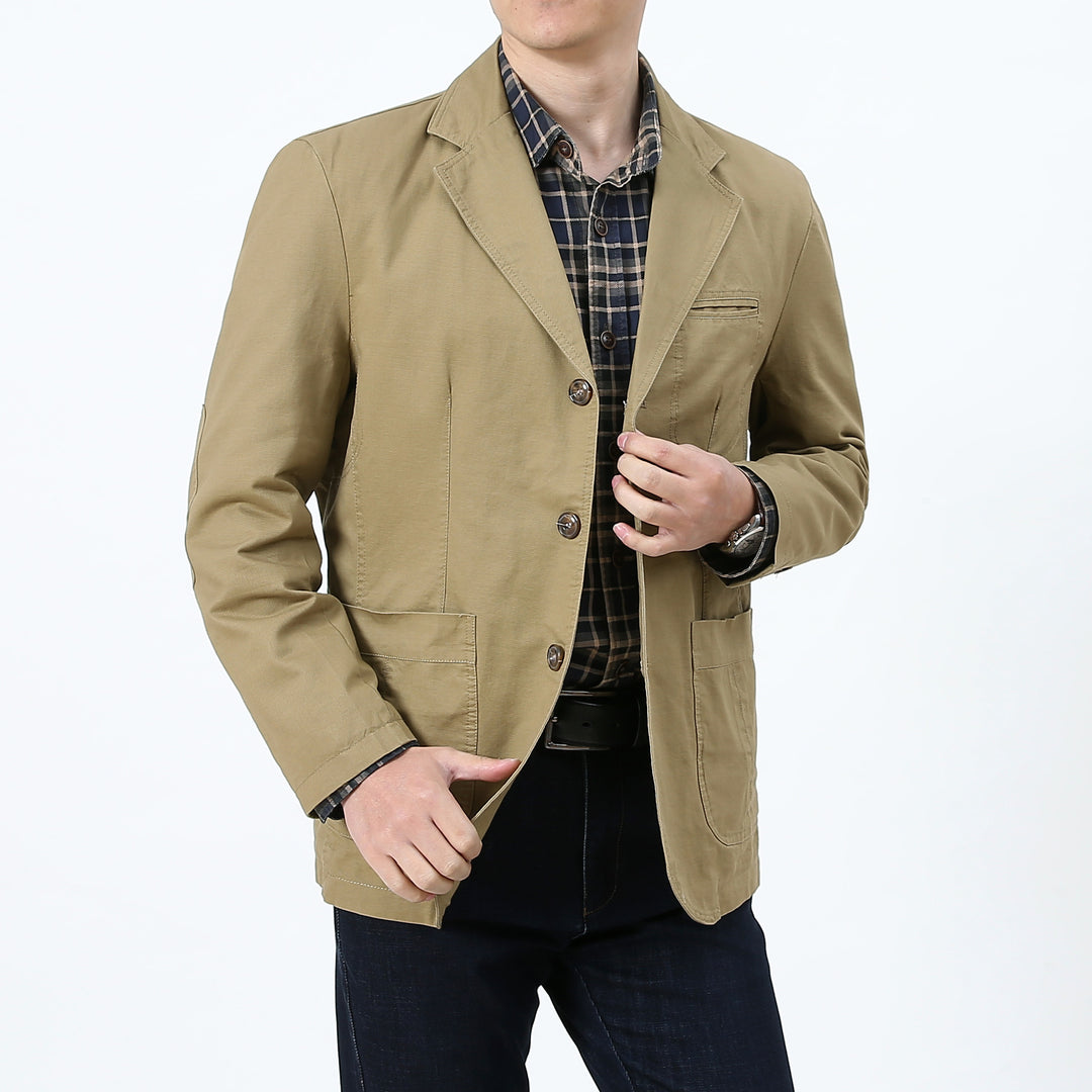 Herren Eleganter und bequemer Baumwollblazer Drune