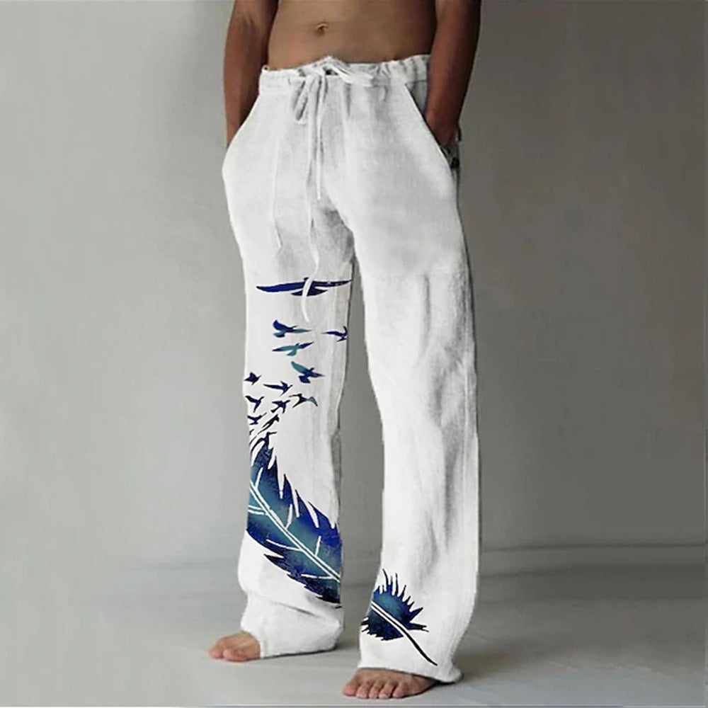 Damen Bequeme Sommerhose mit einzigartigem Federdesign Drune