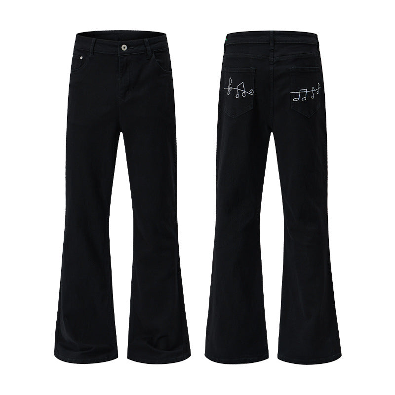 Damen Weit geschnittene Tiefer‑Schritt Five‑Pocket‑Jeans mit verlängertem Saum Drune