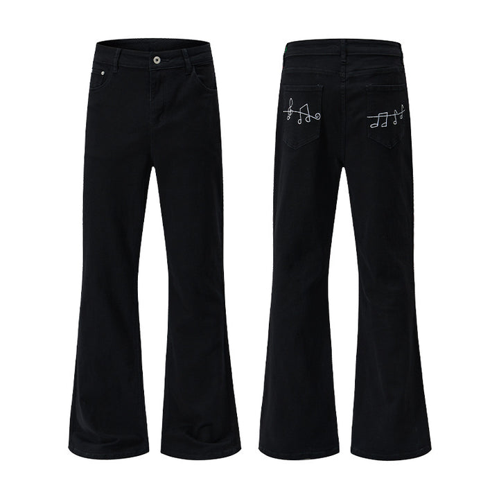 Damen Weit geschnittene Tiefer‑Schritt Five‑Pocket‑Jeans mit verlängertem Saum Drune