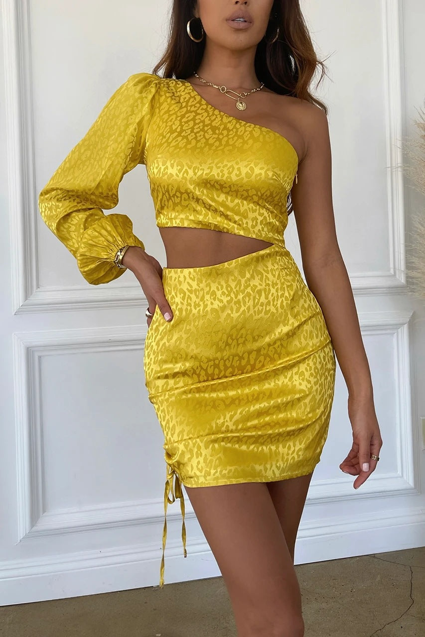 Damen Minikleid mit asymmetrischem Schnitt und raffinierten Rüschendetails Drune