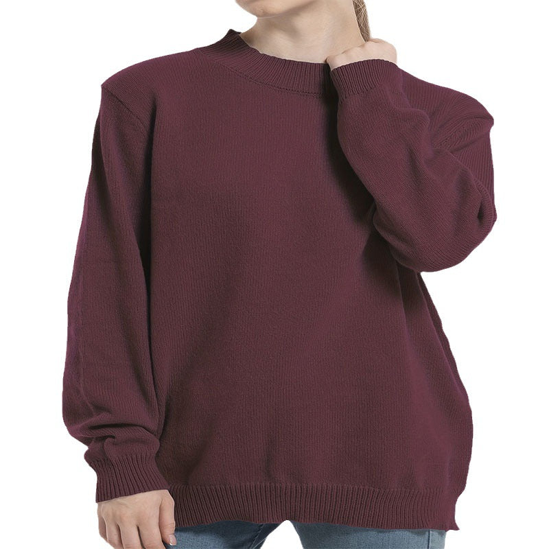 Damen Grobstrickpullover mit Rundhals und lässigem Schnitt Drune